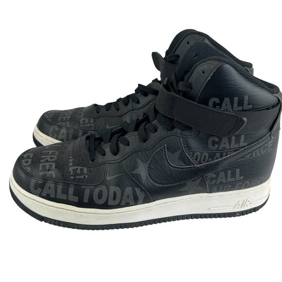 Nike Mens Air Force 1 High '07 PRM Toll Free Pack Shoes Spell Out Size 11.5 - Picture 5 of 12